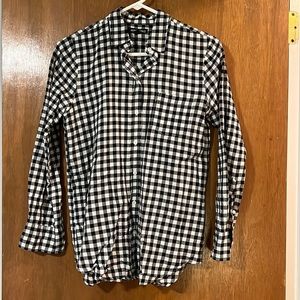 XXS JCrew Mercantile gingham button down shirt